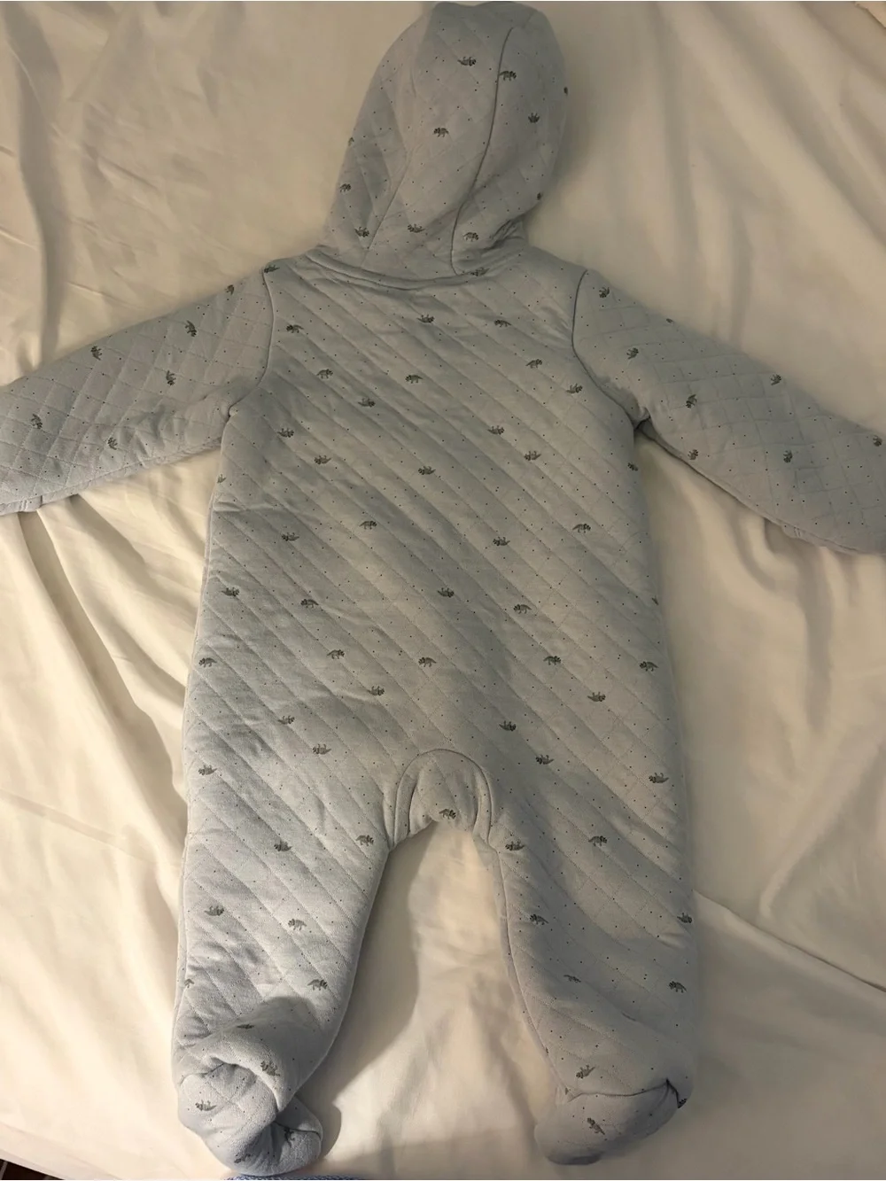 Carter’s Baby Boy Dinosaur Print Sherpa-Lined Long-Sleeve Jumpsuit Blue 6 Months